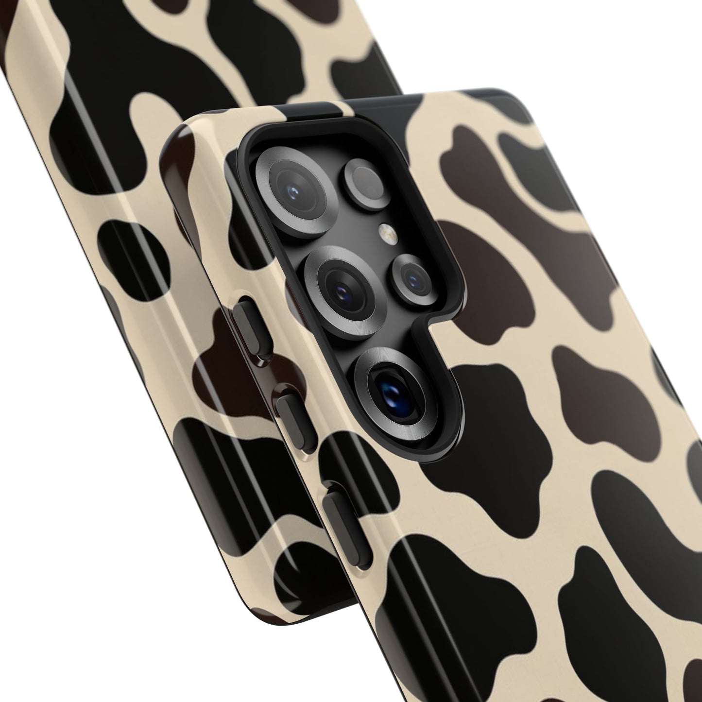 Cow Print Phone Case — Black & Cream Protective  Case