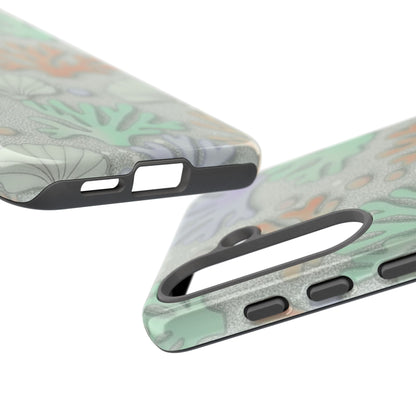 Pastel Coral Reef Tough Phone Case – Sea Shell & Coral Pattern Durable Protector