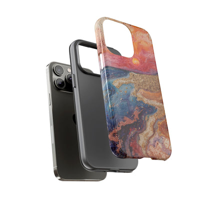 Sunset Coast Phone Case — Colorful Abstract Beach Art Tough Case