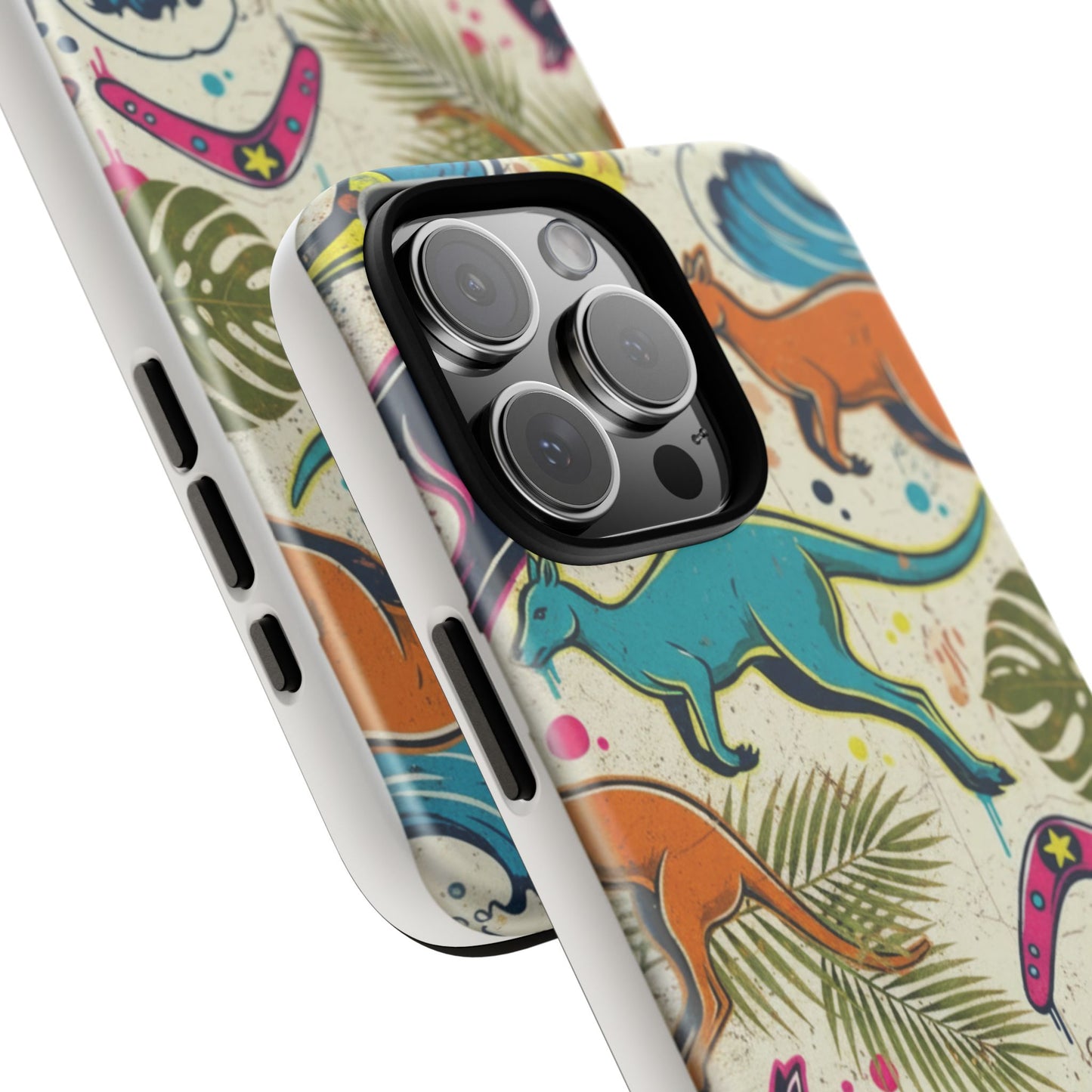 Tough Cases — Colorful Surfing Kangaroo Phone Case