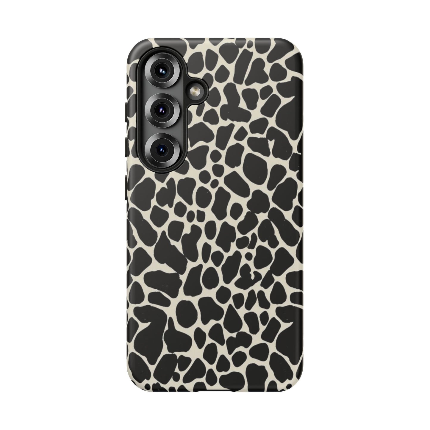 Black and White Cowhide Phone Case — Protective Tough Case