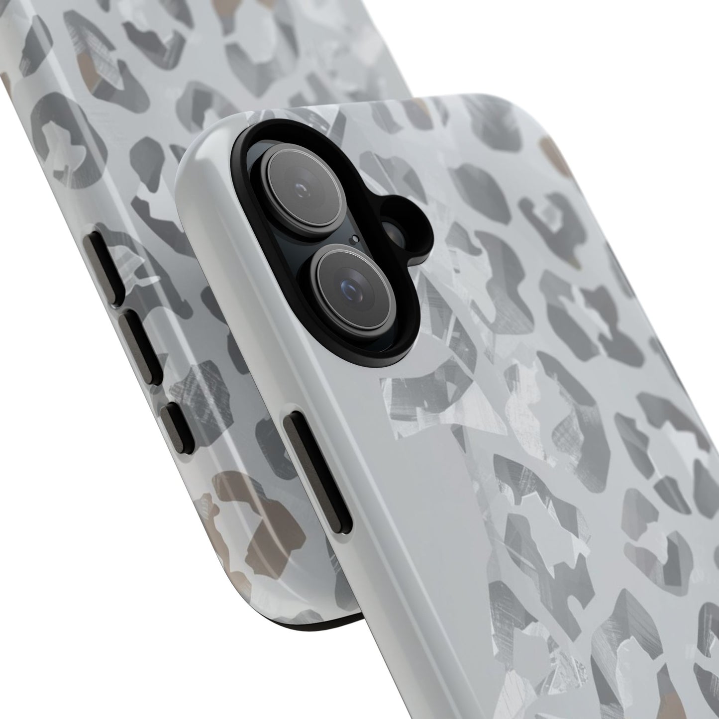 Silver Leopard Tough Phone Case