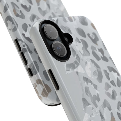 Silver Leopard Tough Phone Case