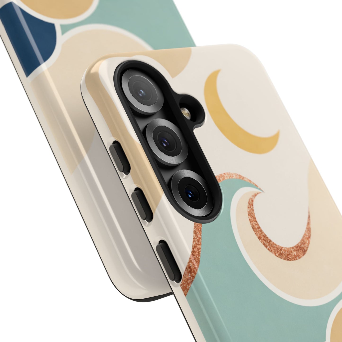 Sea Breeze Tough Phone Case — Retro Waves & Shells Design