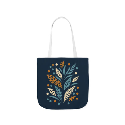 Boho Leaves Canvas Tote Bag, Great for Shopping, Beach Days, Gifts, Festivals, and Everyday Use
