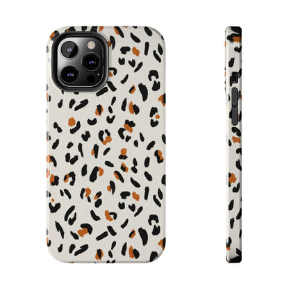 Leopard Print Tough Phone Case — Stylish Protective iPhone Cover