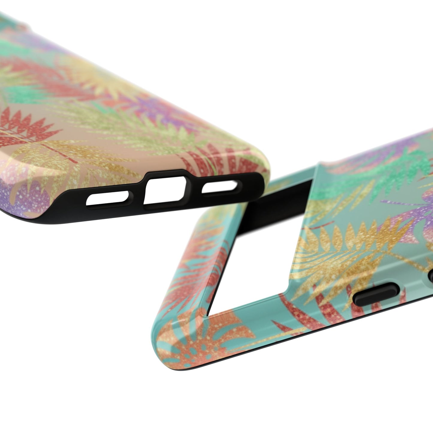 Tropical Palm Leaf Tough Phone Case – Colorful Pastel Botanical Protection