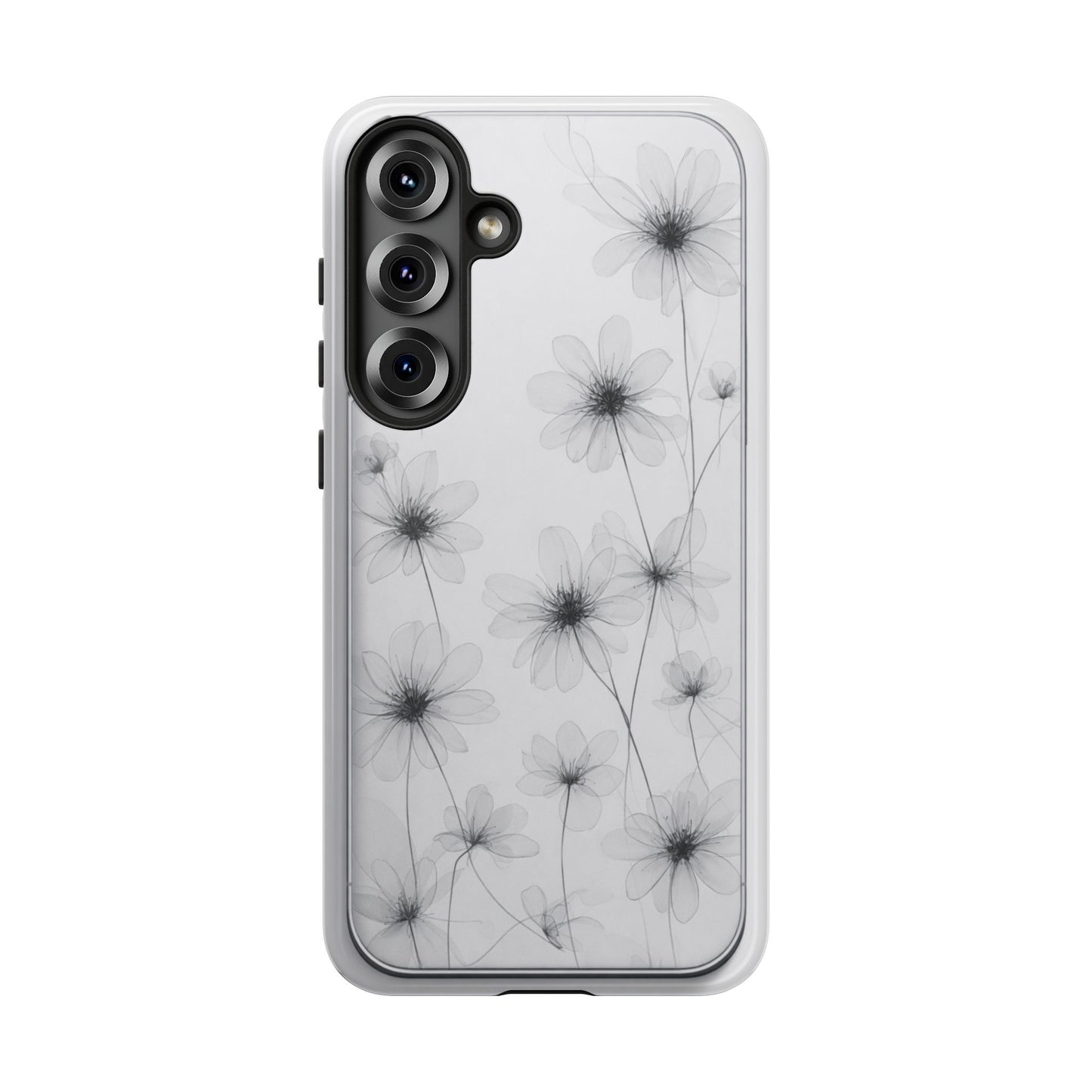 Tough Case — Black & White Floral Tough Phone Case
