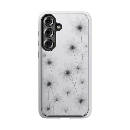 Tough Case — Black & White Floral Tough Phone Case