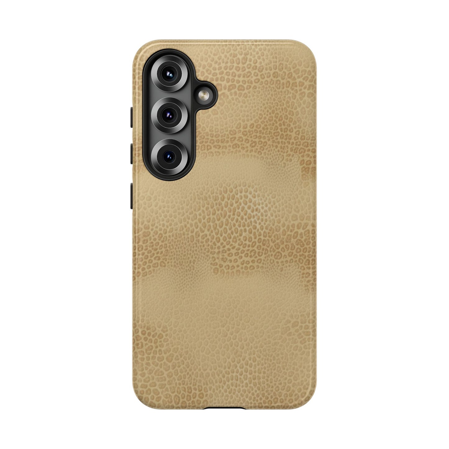 Tan Distressed Leather Texture Phone Case — Rugged Protective iPhone Cover