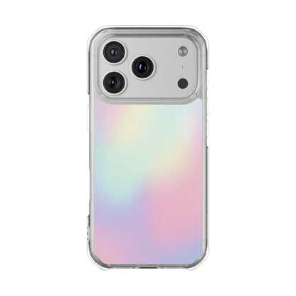 Clear Magnetic Impact Phone Case — Iridescent Pastel Backing