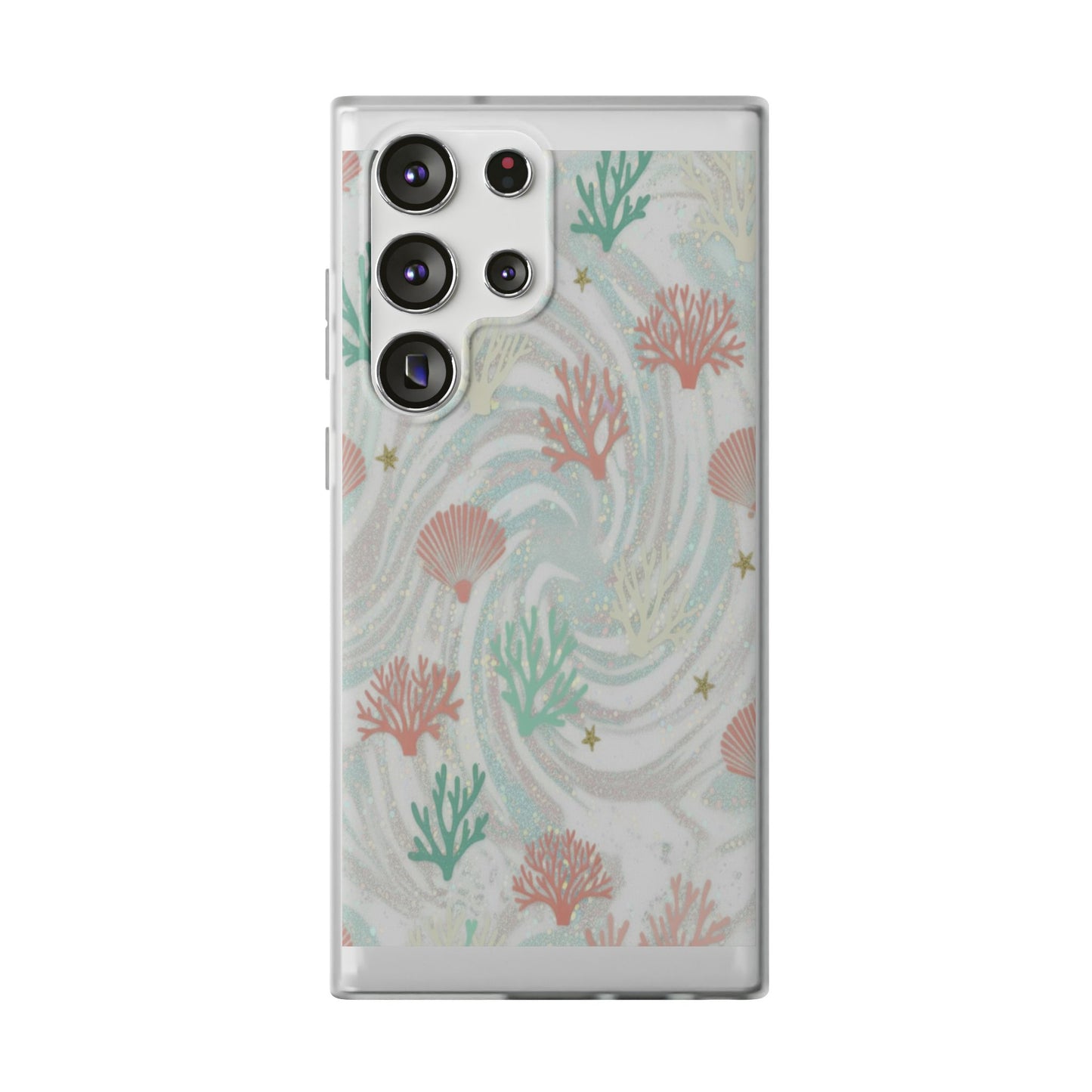 Pastel Seashell Phone Case — Coral Reef Wave iPhone Cover