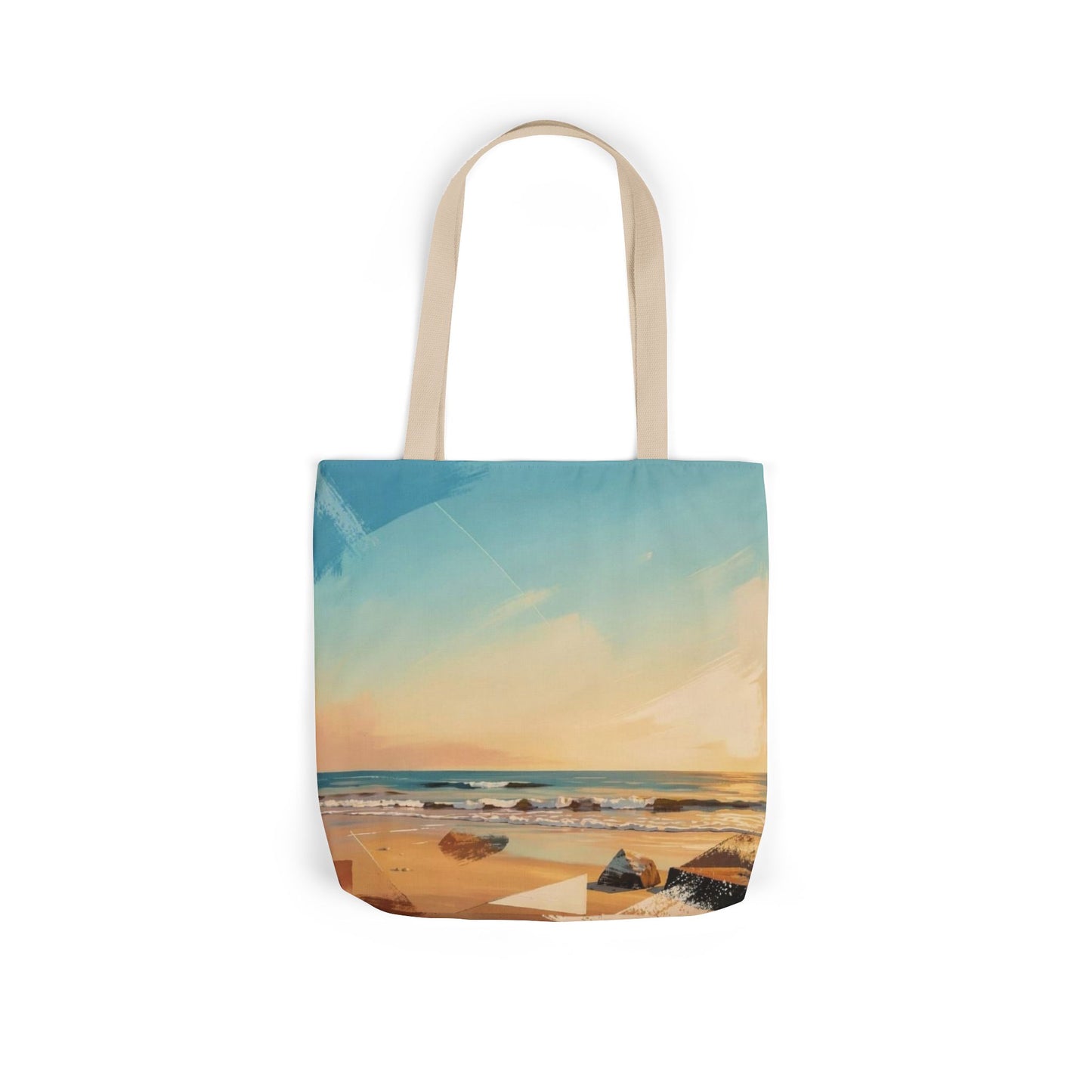 Beach Sunset Canvas Tote Bag