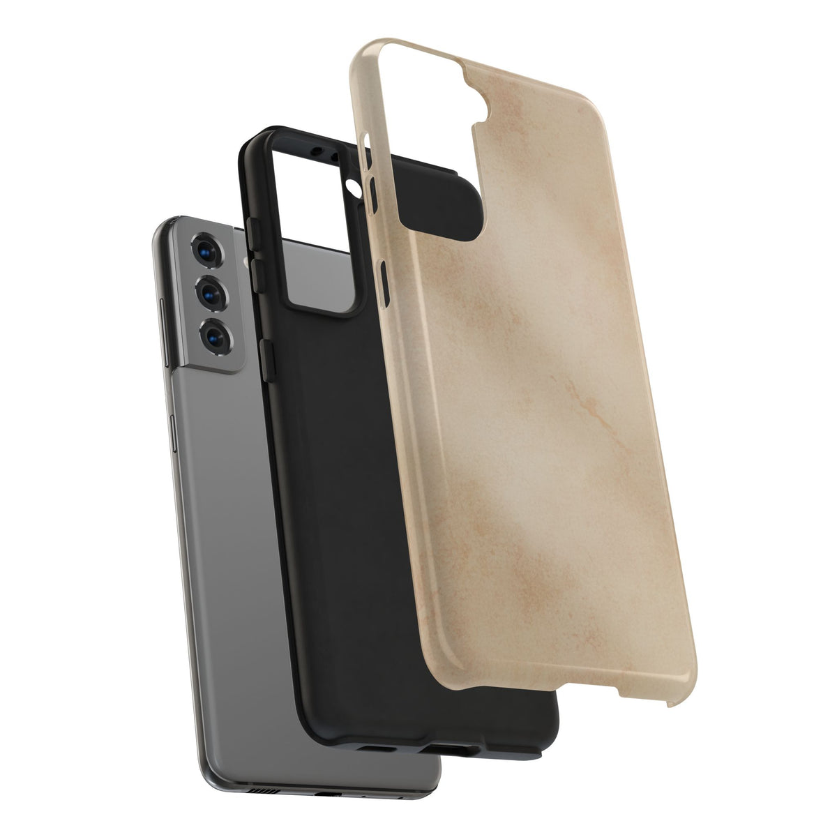 Tough Phone Case — Vintage Beige Marble Protective Phone Cover