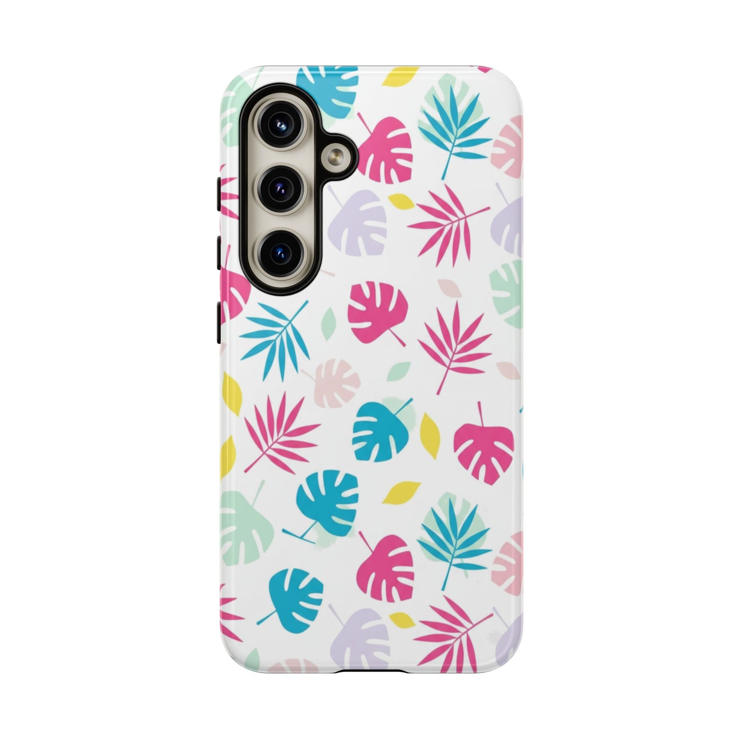 Tropical Leaf Phone Case — Colorful Pastel Monstera & Palm iPhone Case