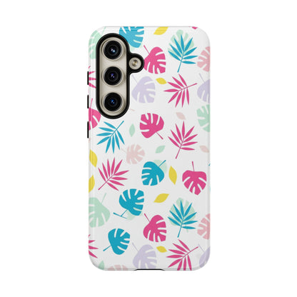 Tropical Leaf Phone Case — Colorful Pastel Monstera & Palm iPhone Case