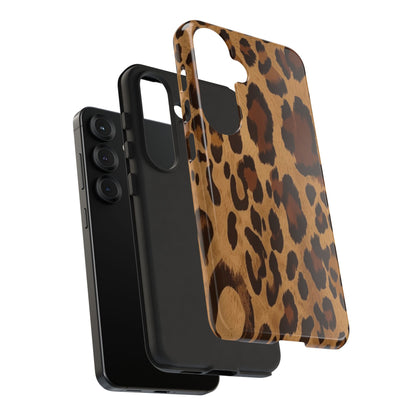 Leopard Print Tough Phone Case — Durable Animal Print Protective Cover