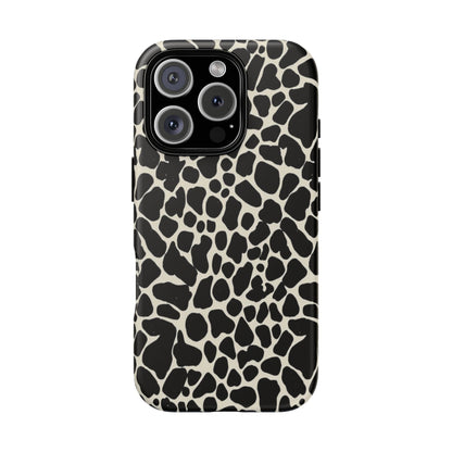 Black and White Cowhide Phone Case — Protective Tough Case