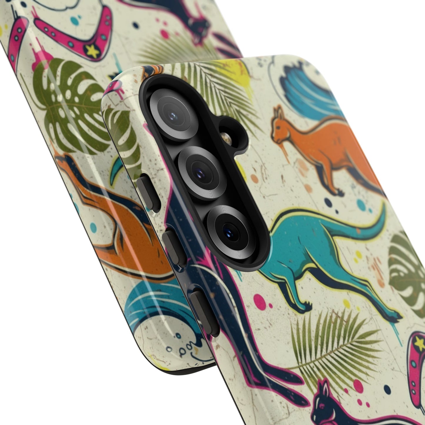 Tough Cases — Colorful Surfing Kangaroo Phone Case