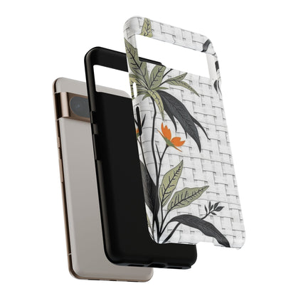 Floral Woven Tough Phone Case — Protective Botanical iPhone Cover