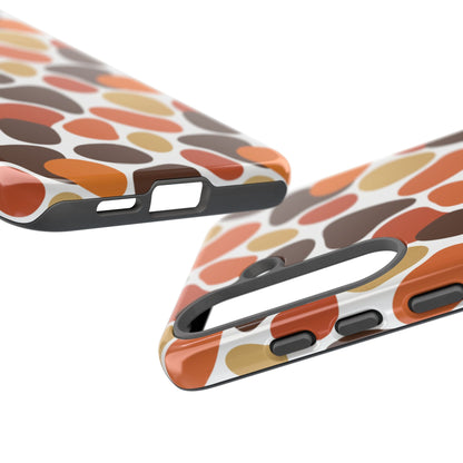 Phone Case — Retro Pebble Pattern in Warm Autumn Colors