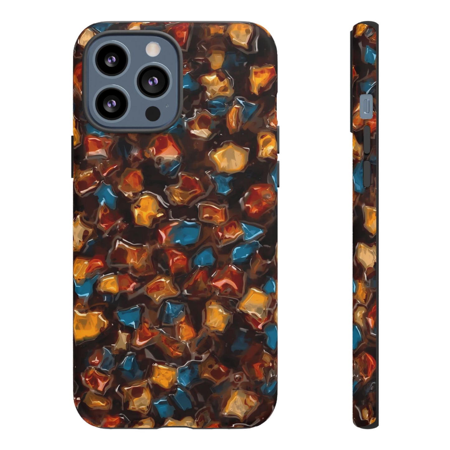 Phone Case - Amber Tortoiseshell Mosaic Protective Cover