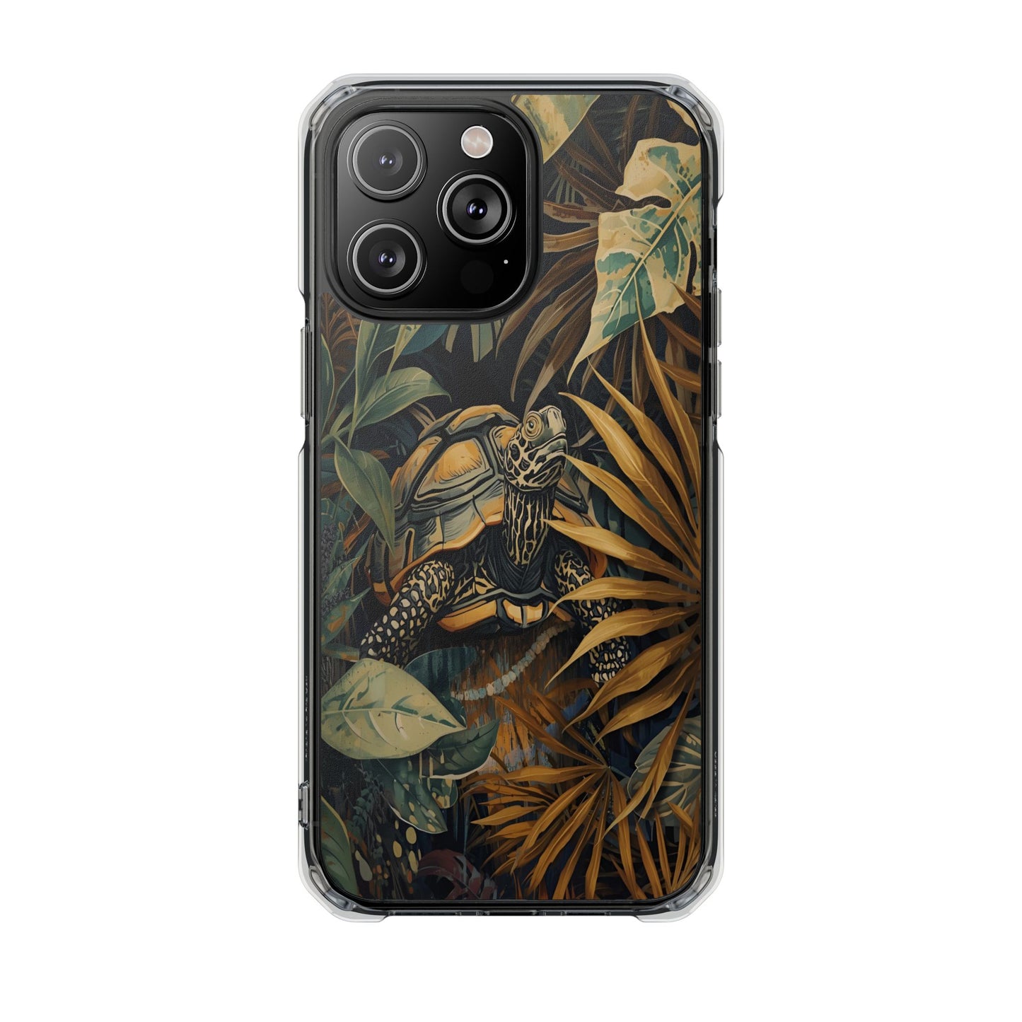 Turtle Jungle Magnetic Clear Phone Case