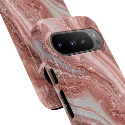 Rose Gold Marble Tough Phone Case