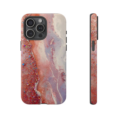 Marbled Rose Gold Galaxy Phone Case — Protective Tough Case