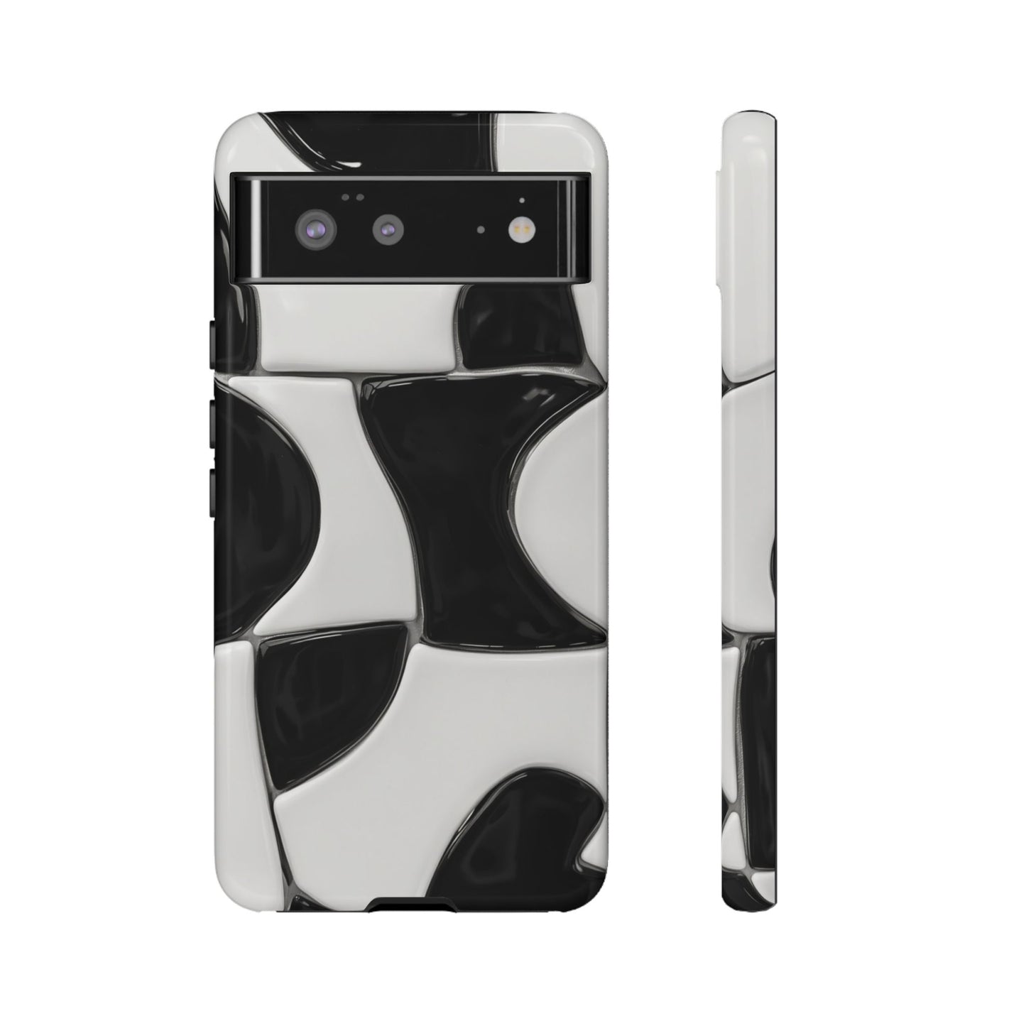 Black & White Abstract Pattern Tough Phone Case