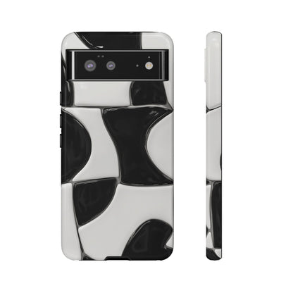 Black & White Abstract Pattern Tough Phone Case