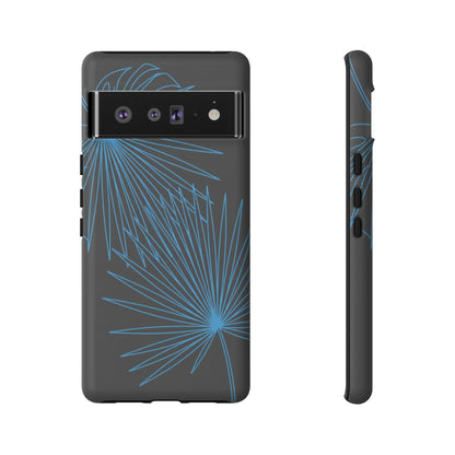 Blue Dandelion Burst Tough Phone Case — Protective Floral iPhone Cover