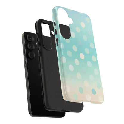 Abstract Palm Tough Phone Case — Minimal Coastal Blue Protective Cover