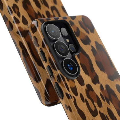 Leopard Print Tough Phone Case — Durable Animal Print Protective Cover