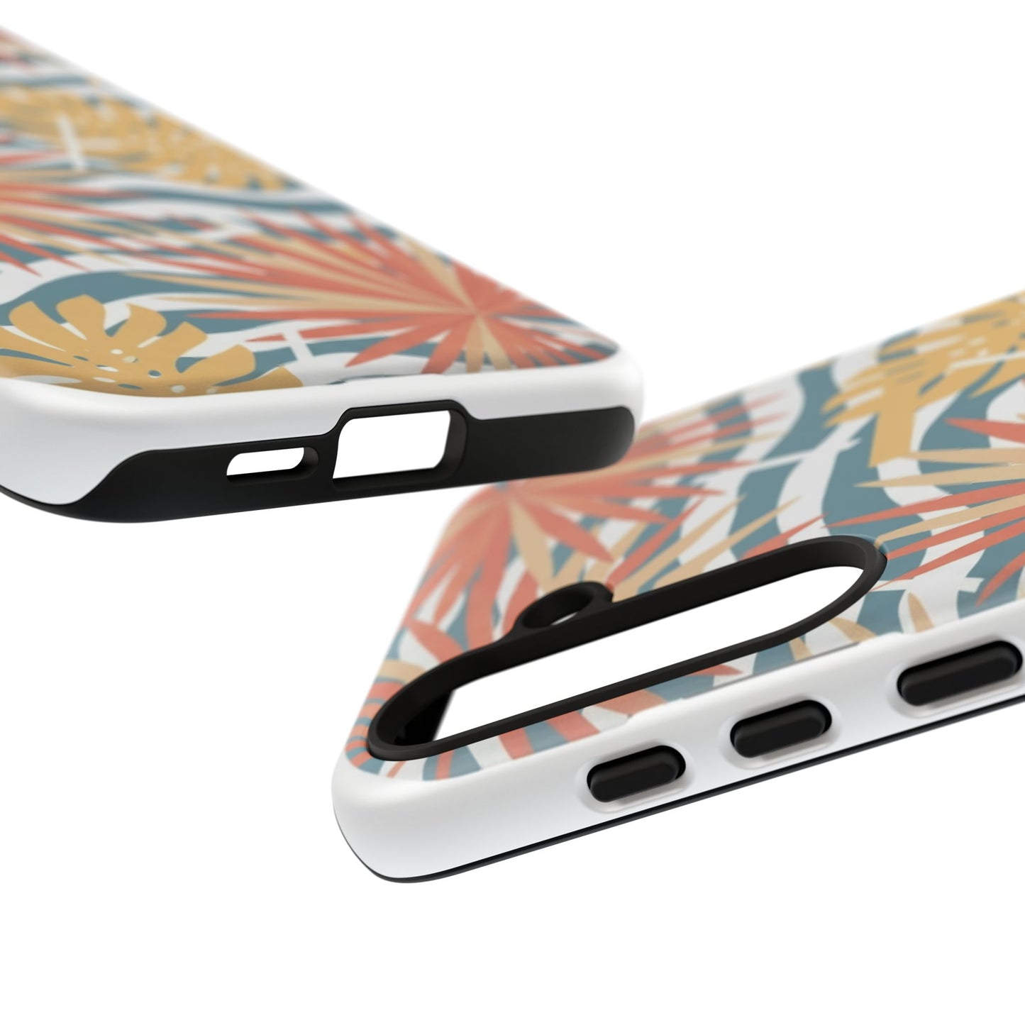 Tropical Palm Tough Phone Case – Retro Wave Floral Protective Cover