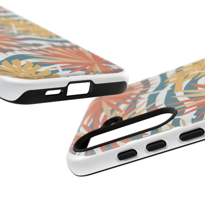Tropical Palm Tough Phone Case – Retro Wave Floral Protective Cover
