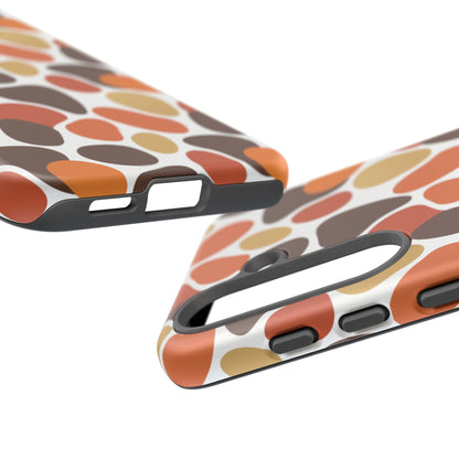 Phone Case — Retro Pebble Pattern in Warm Autumn Colors