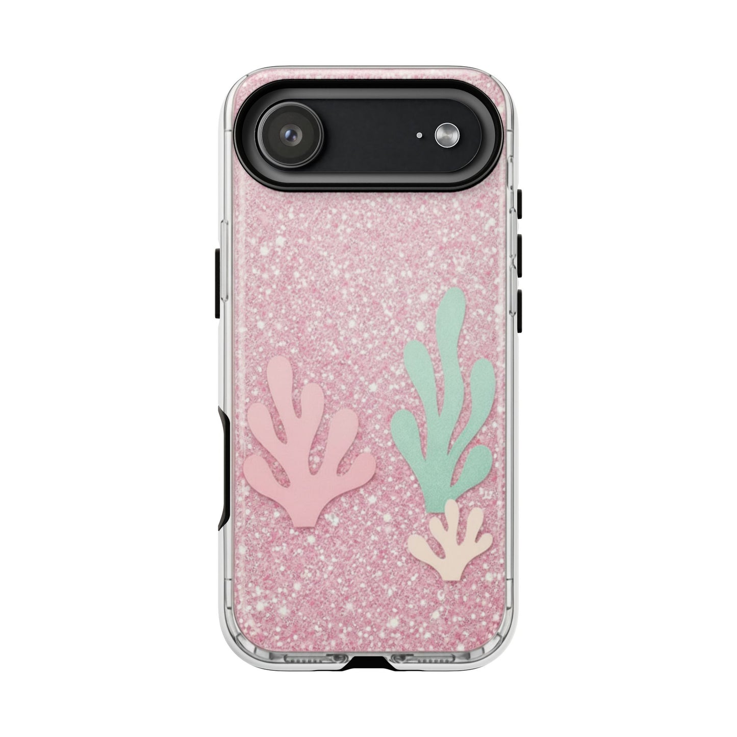 Pink Glitter Seaweed Tough Case - Sparkle Protective Phone Cover