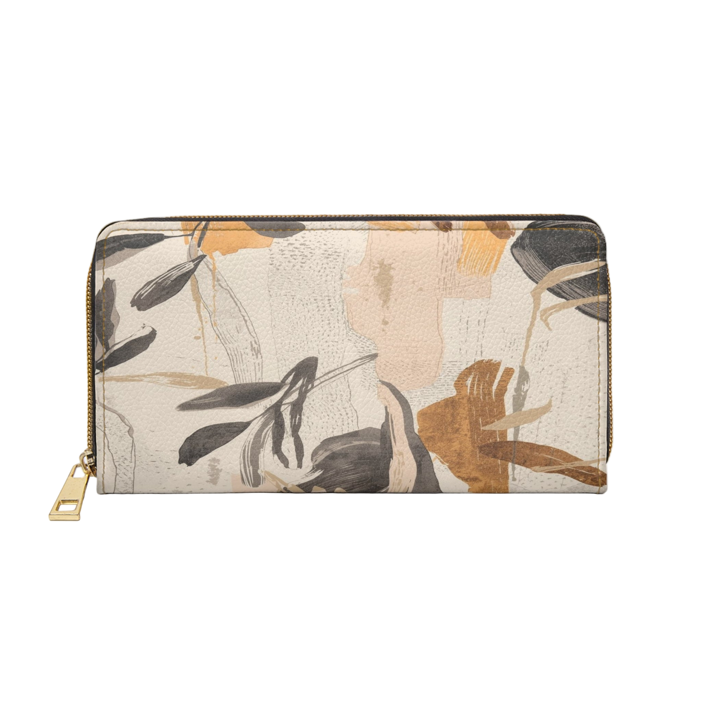Women's Leafy Fall Wallet - Vegan Everyday Zipper Wallet