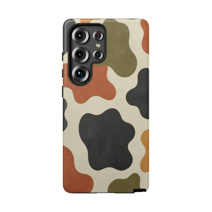 Retro Abstract Camouflage Phone Case — Earth Tone Tough Case