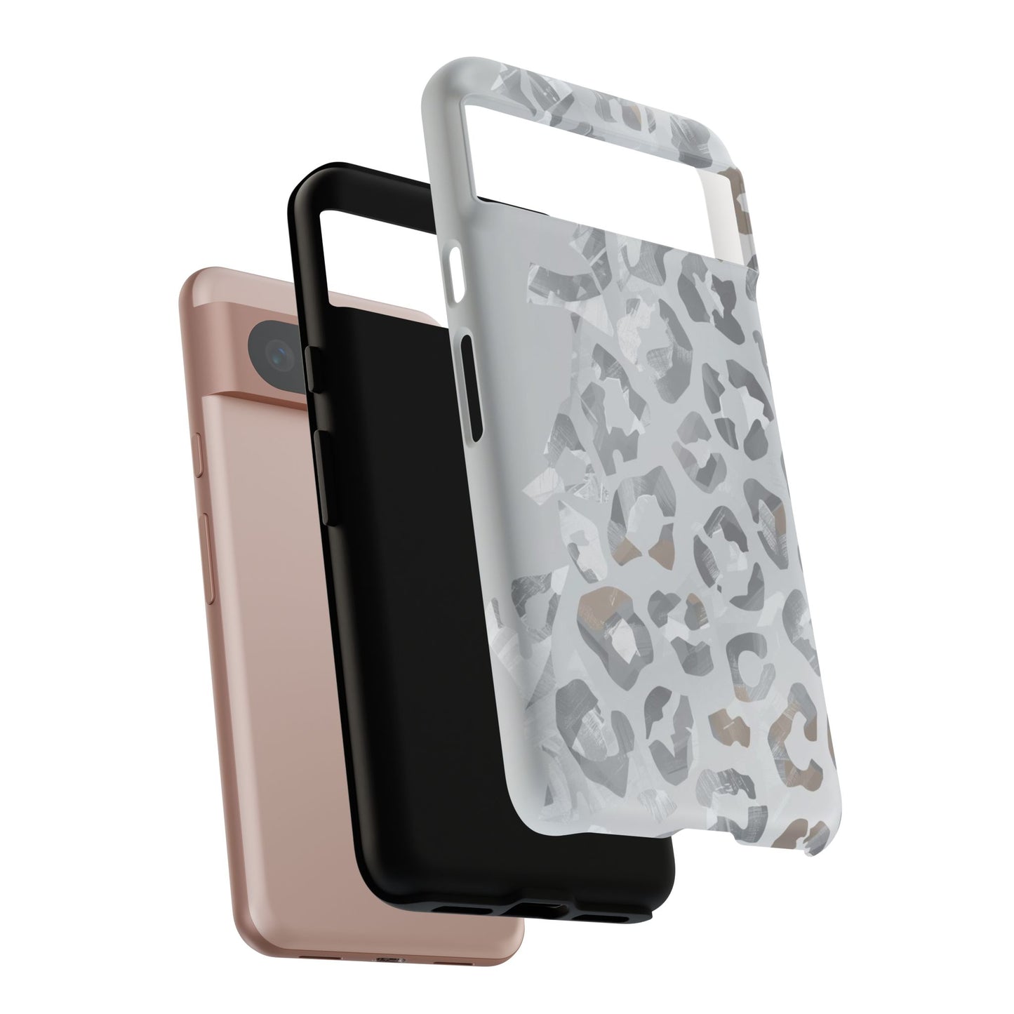 Silver Leopard Tough Phone Case