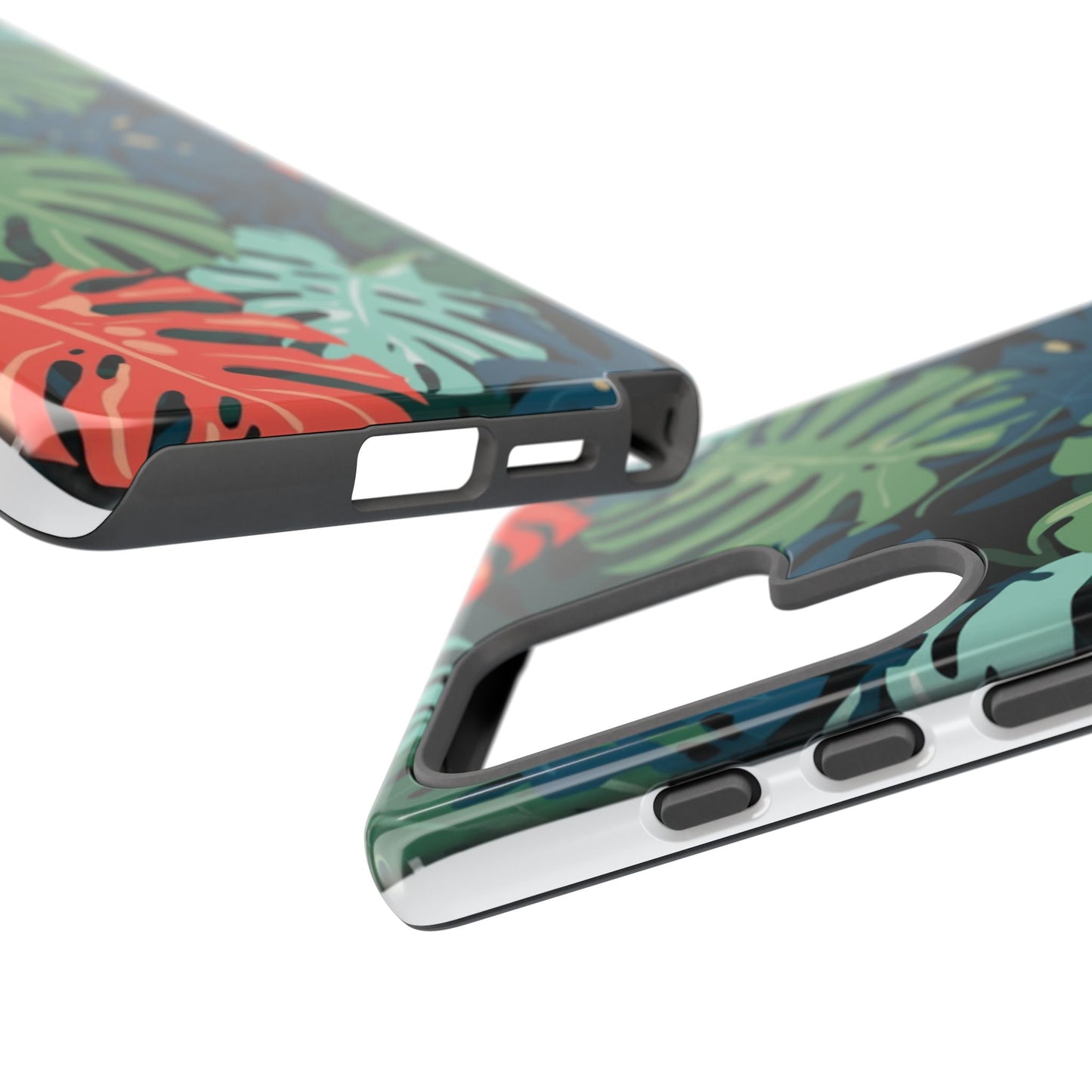 Tropical Monstera Phone Case — Colorful Leaf Protective Tough Case