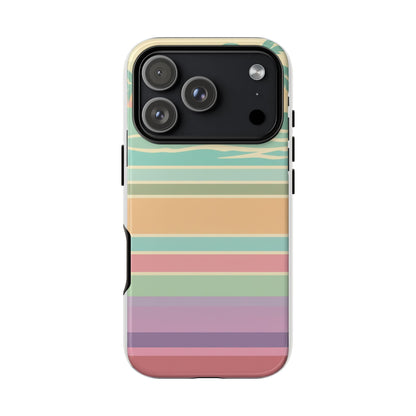 Tough Case — Retro Pastel Sunset Palm Tree Phone Case