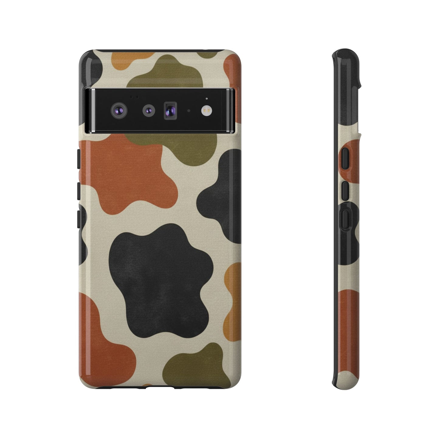 Retro Abstract Camouflage Phone Case — Earth Tone Tough Case