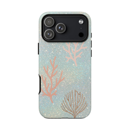 Seafoam Sparkle Phone Case – Coral & Seashell Tough Case