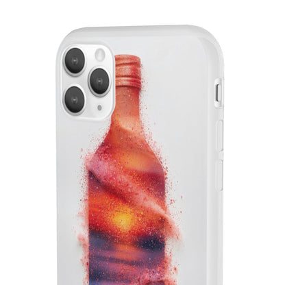 Galaxy Bottle Phone Case — Abstract Cosmic Beverage Design Flexible Case