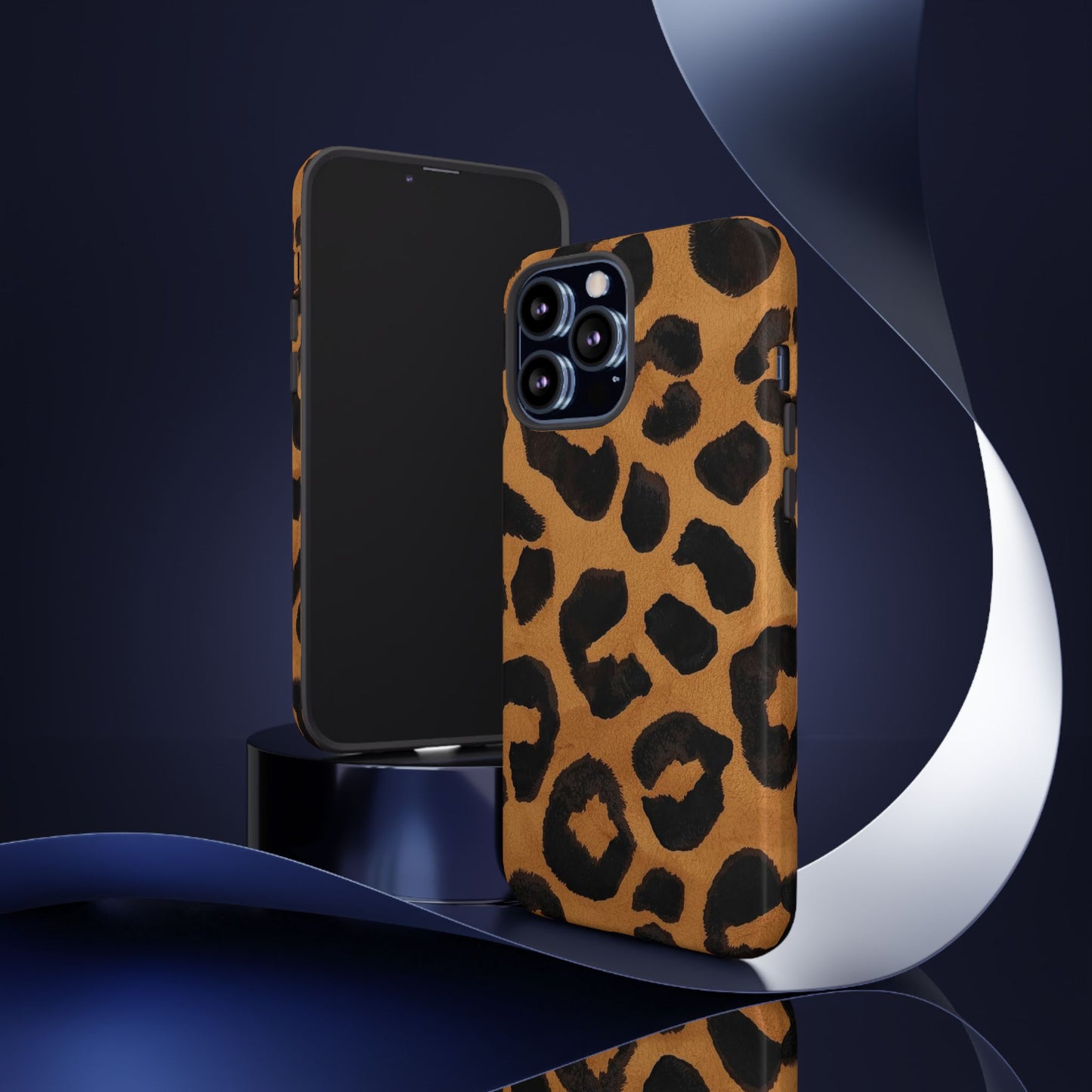 Leopard Print Tough Phone Case — Protective Animal Print iPhone Case