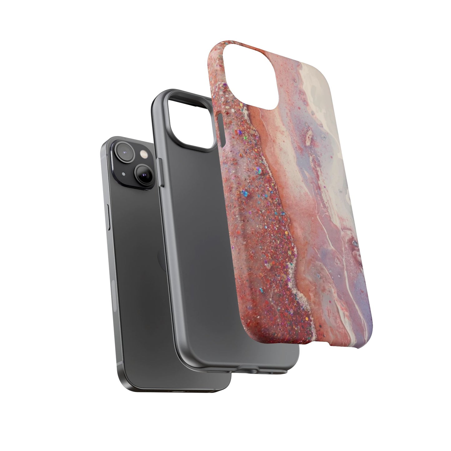 Marbled Rose Gold Galaxy Phone Case — Protective Tough Case