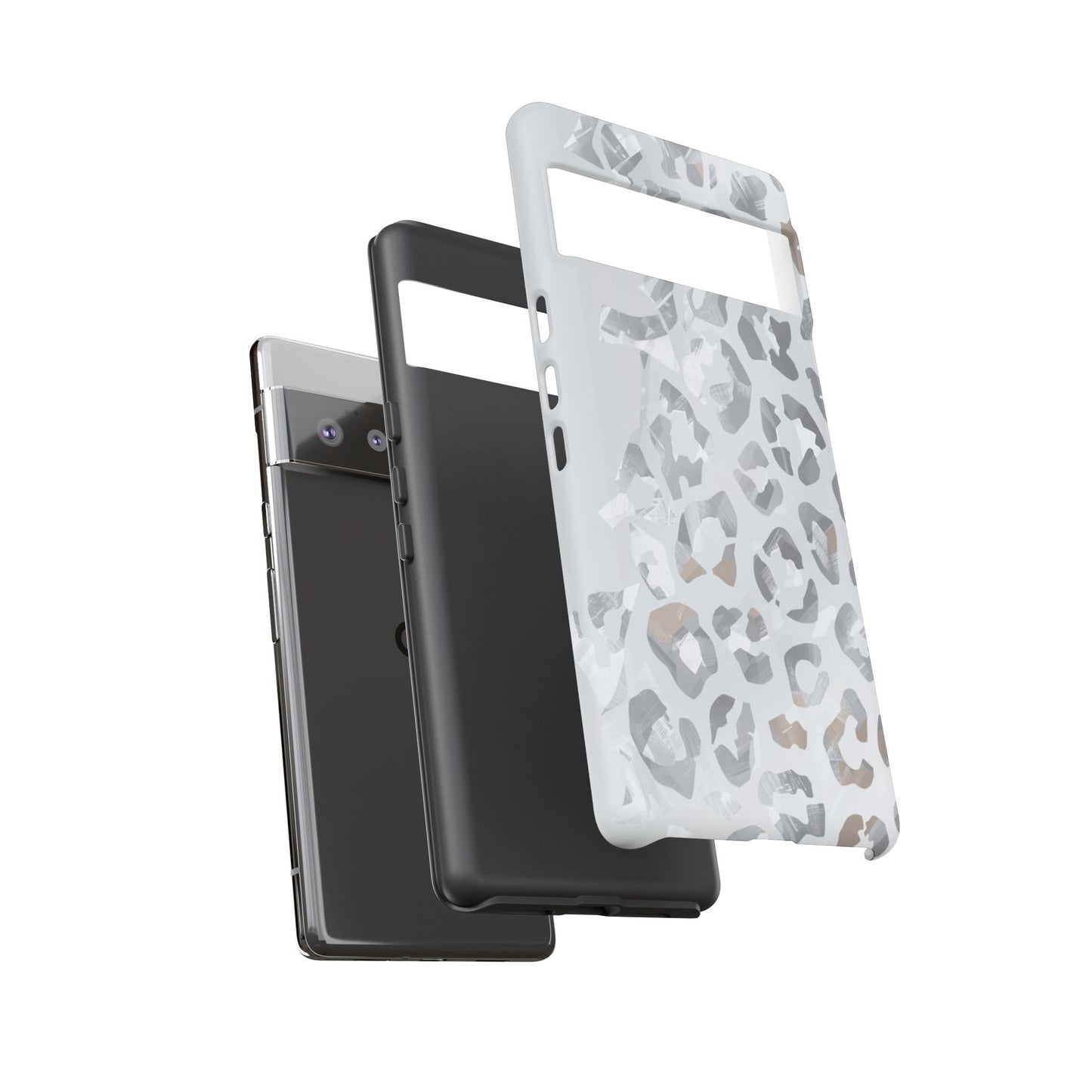Silver Leopard Tough Phone Case