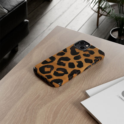 Leopard Print Tough Phone Case — Protective Animal Print iPhone Case
